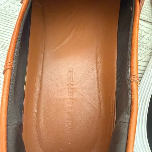 Men Wolf & Shepherd Crossover Loafer Honey/Brown and White Shoes Size 10.5 - Picture 3 of 5